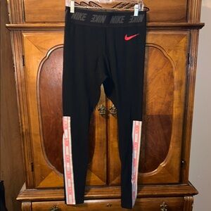 Nike Black and Red Rockets Leggings Athletic Style